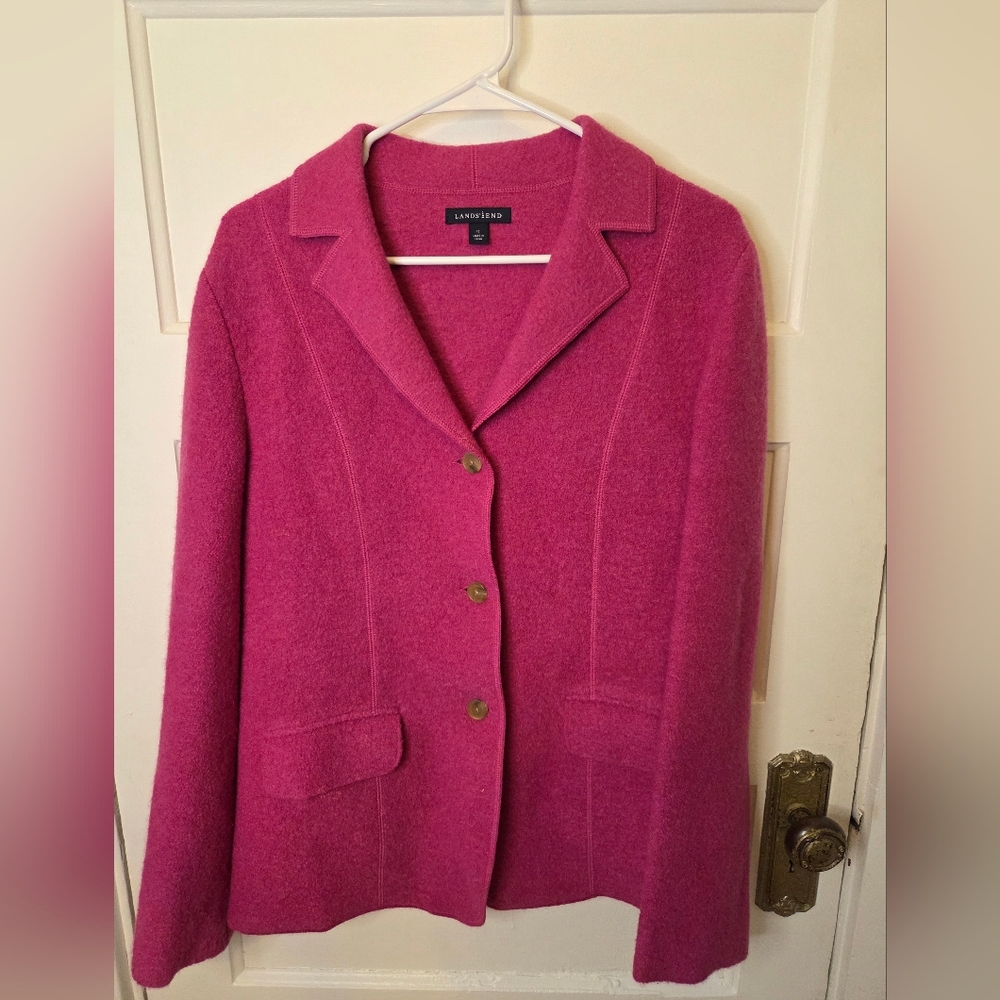 Lands' End Women's Vibrant Pink Blazer